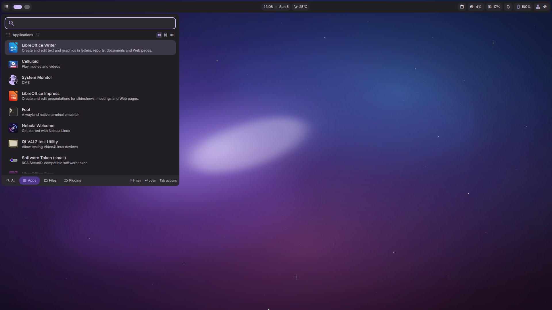 Apps on the scrollable-tiling desktop