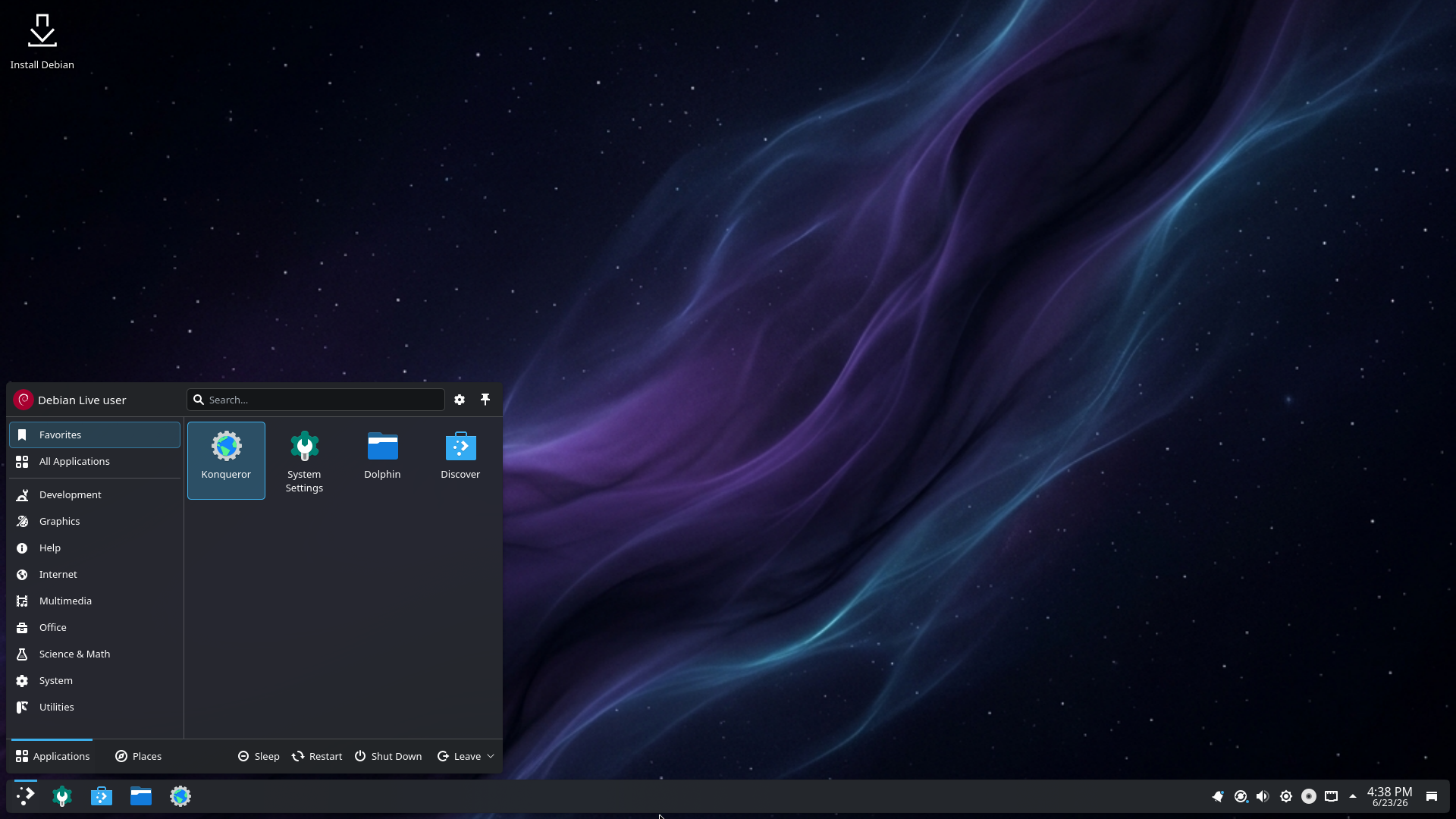 Nebula OS App Menu